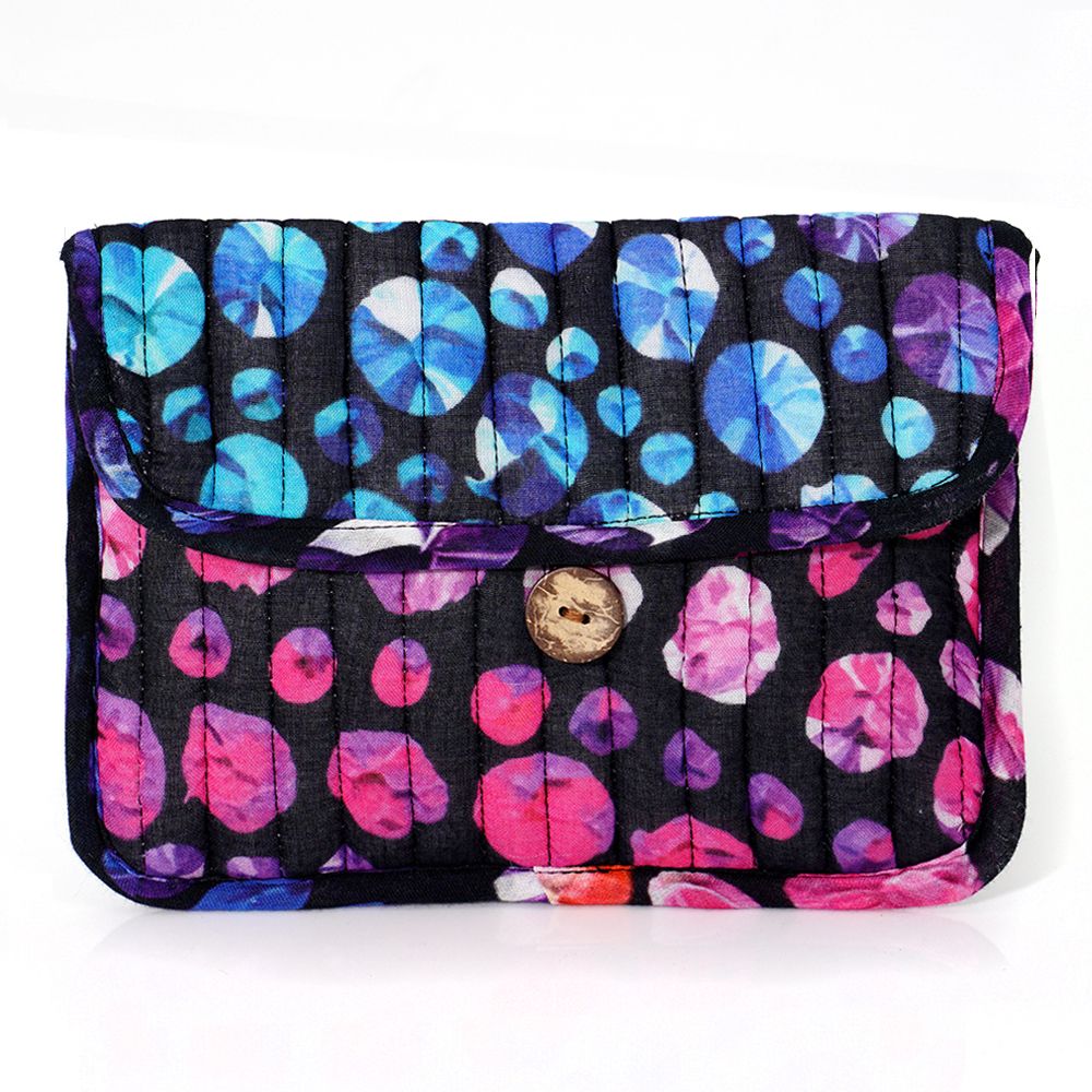 Quilted Buttoned Pouch - Olivia Wilson