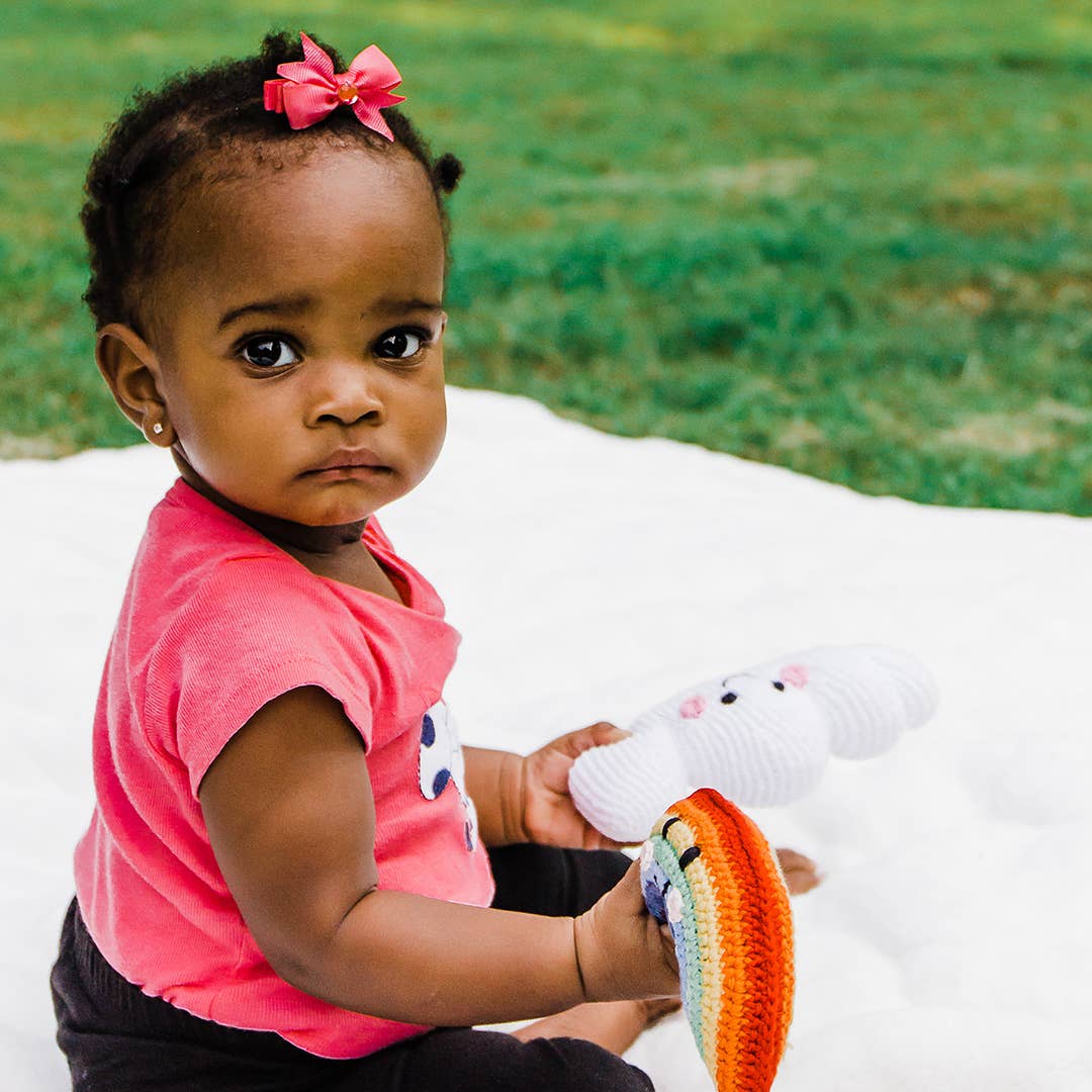 Cloud Rattle – Handmade Organic Cotton Baby Toy