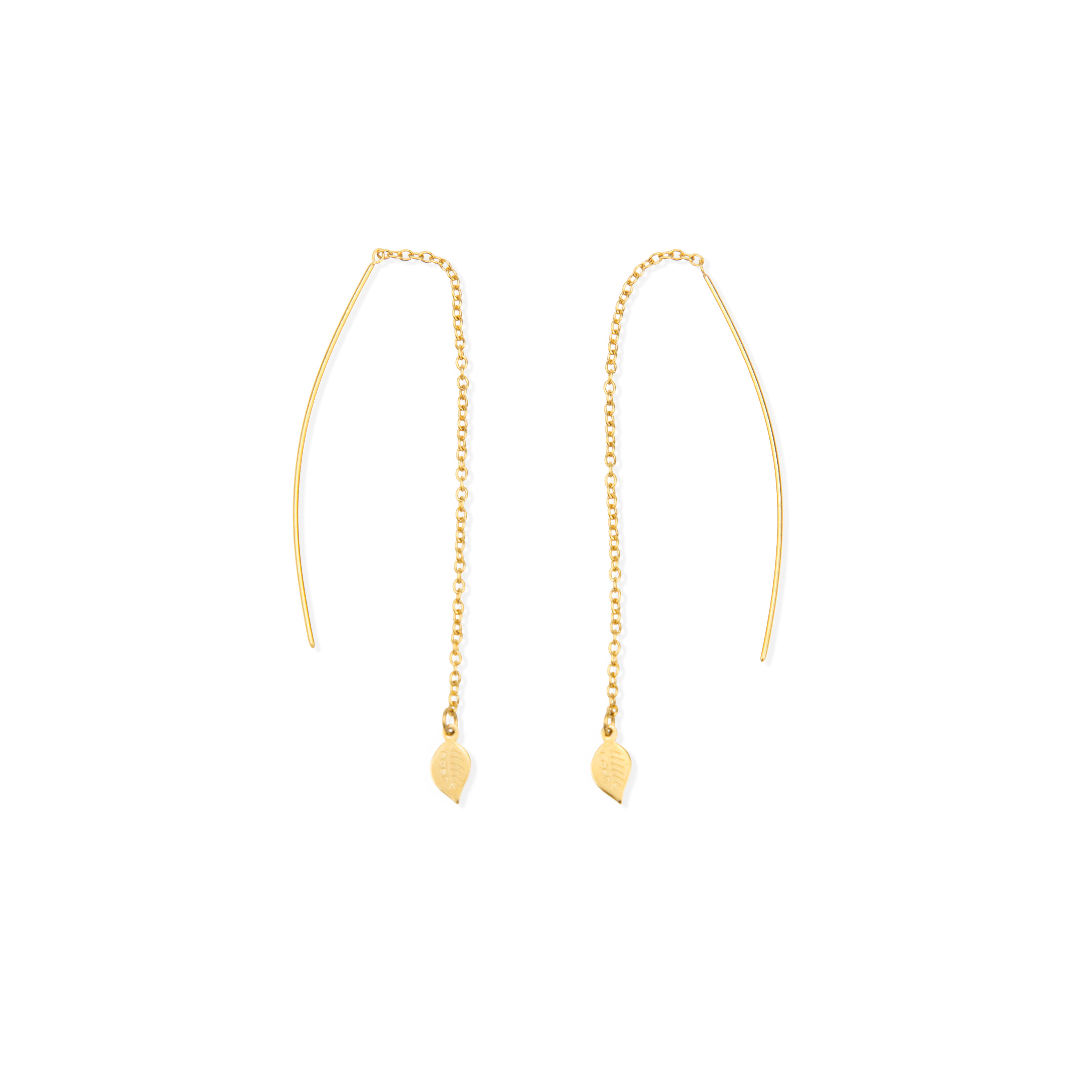 Eden Leaf Drop Earrings - Gold ARRIVING EARLY JUNE