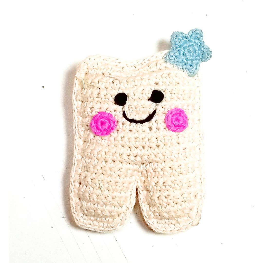 Baby Rattle Tooth with Pocket
