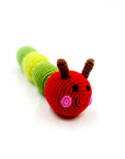 Caterpillar Rattle – Handmade Organic Cotton Baby Toy