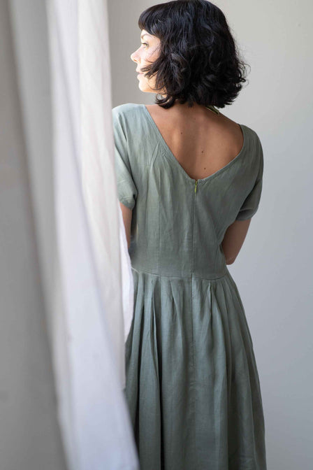 Eloise Linen Dress - Slate