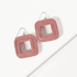 Earings Erin Square Danglers - Blush