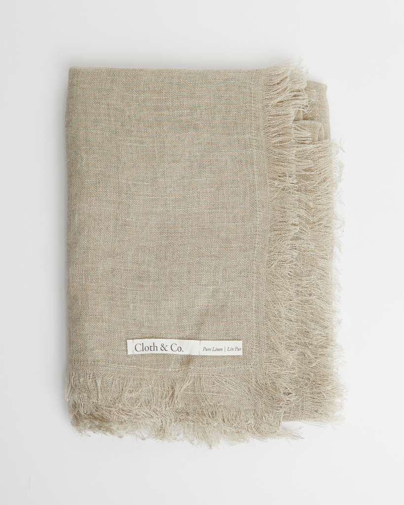 Linen Scarf - Natural Flax