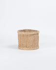 Hatched Weave Jute Basket Small - Natural