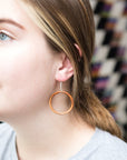 Wood Hoop Earrings