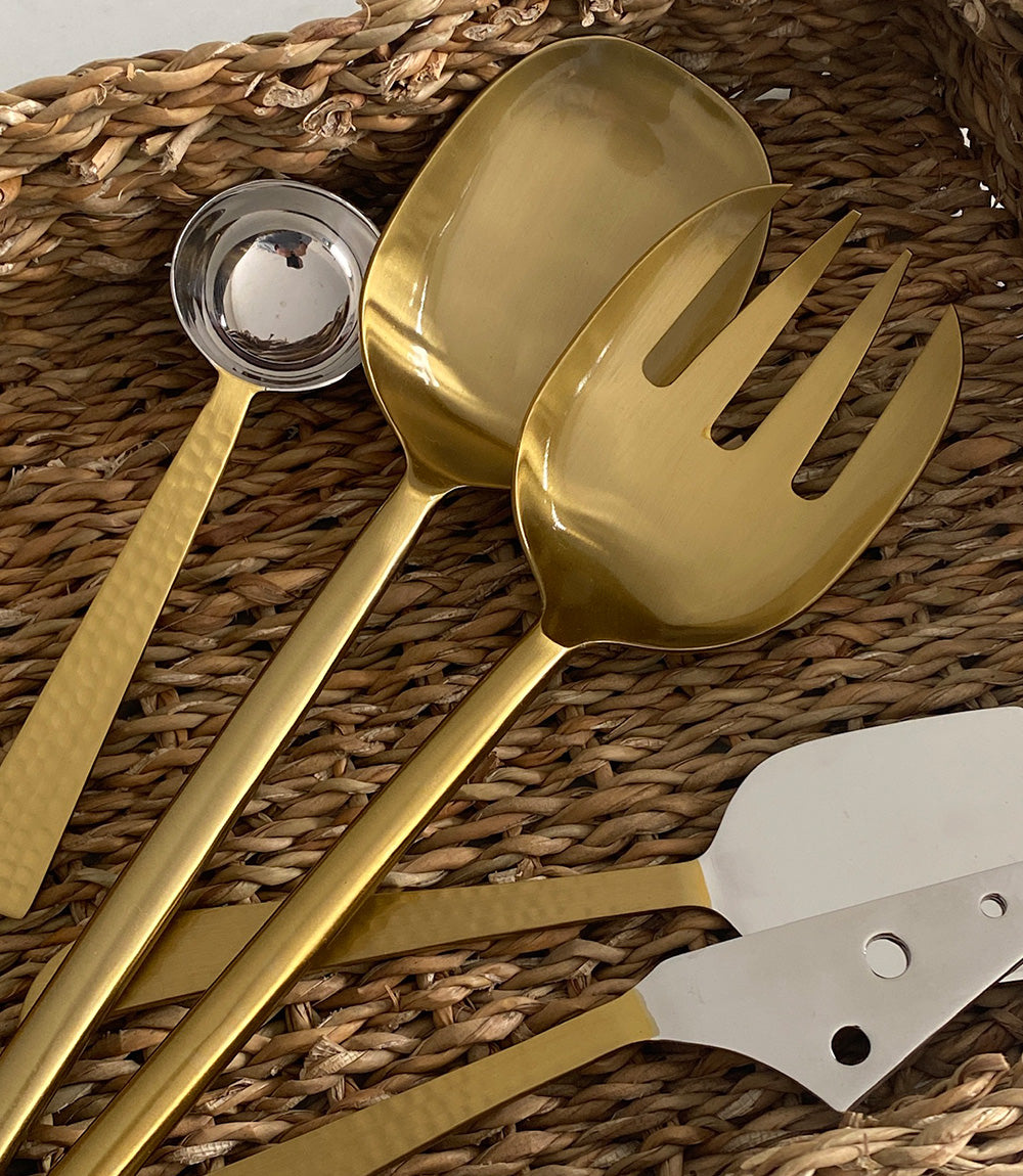 Brushed Brass Stainless Steel Scoop Spoon