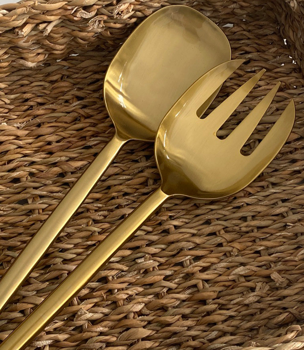 Brass Salad Servers | Tableware Australia | The Fair Trader