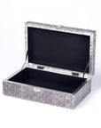 Pressed Metal Keepsake Box - Silver Petal
