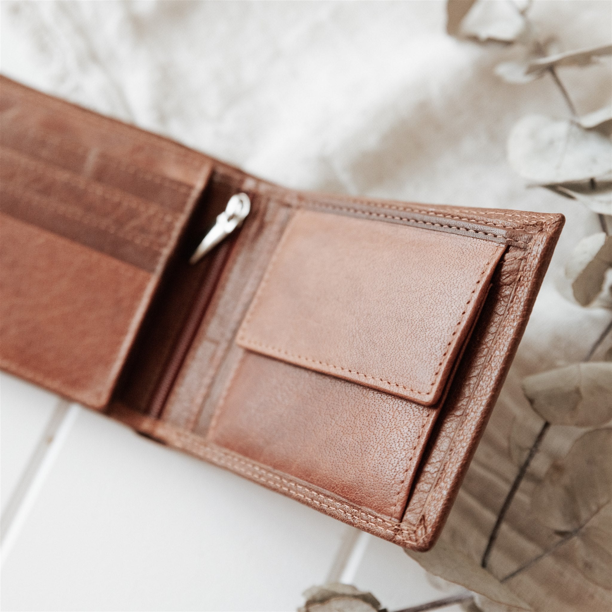 Leather Wallet - Tan