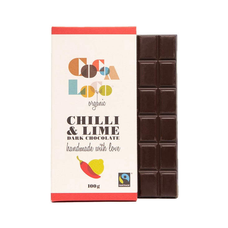 Dark Chocolate, Chilli &amp; Lime Bar – 100g