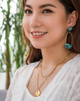Layered Necklace Gold Chain and Pendant