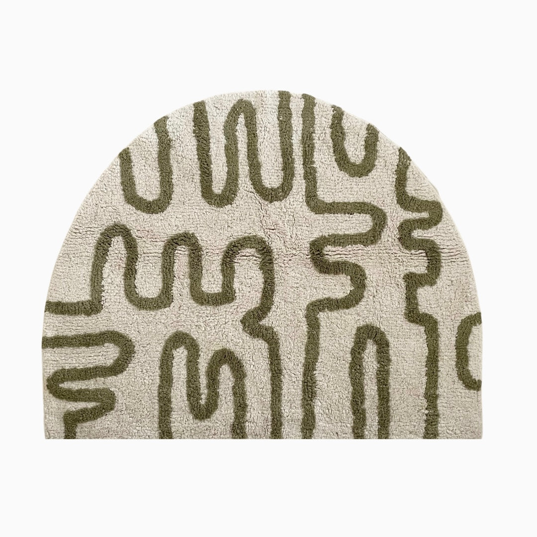 Going Places Arch Bath Mat - Green