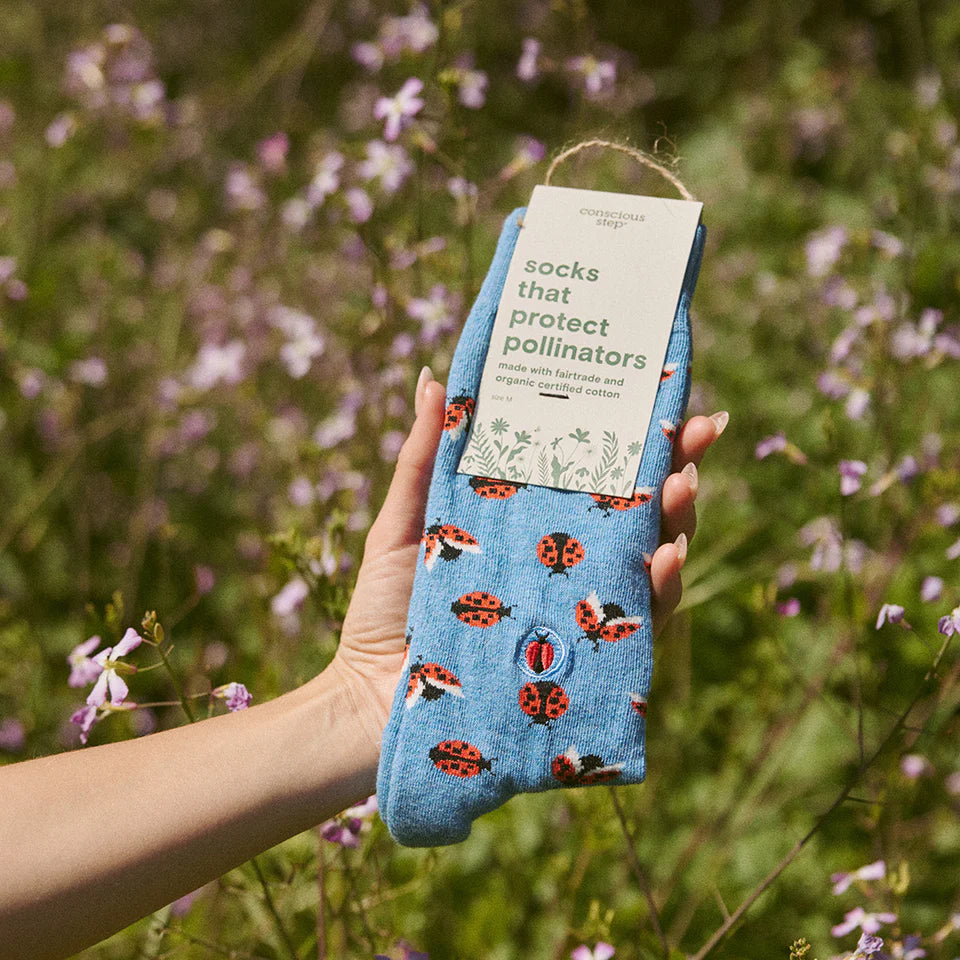 Socks that Protect Pollinators - Lady Bug