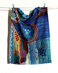 Cotton Tea Towel Indigenous Artist Print by Julie Woods