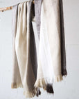Alpaca Wool Classic Scarf - Natural Stripe