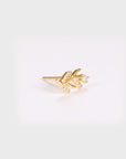 Mustard Seed Leaf - Gold + White Gold