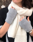 Hand Knitted Alpaca Fingerless Mittens