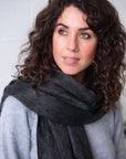Alpaca Classic Scarf - Charcoal