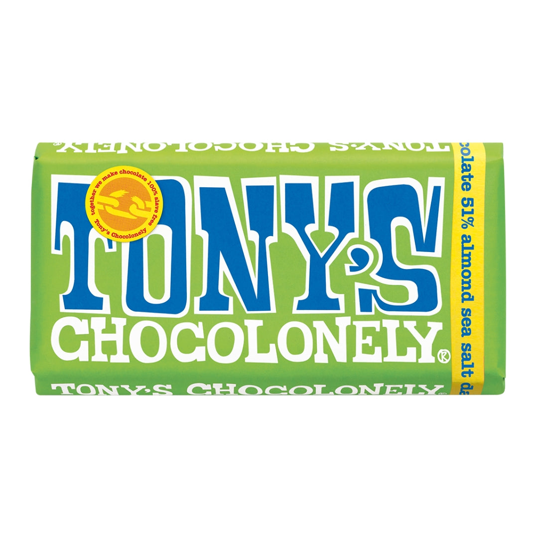 Tony&#39;s Chocolonely Dark Almond Sea Salt 180g