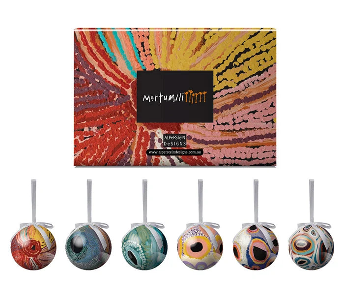 Aboriginal Art Christmas Baubles 6 Pack