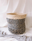 Jute Storage Basket - Indigo/Natural