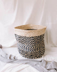 Jute Storage Basket - Indigo/Natural