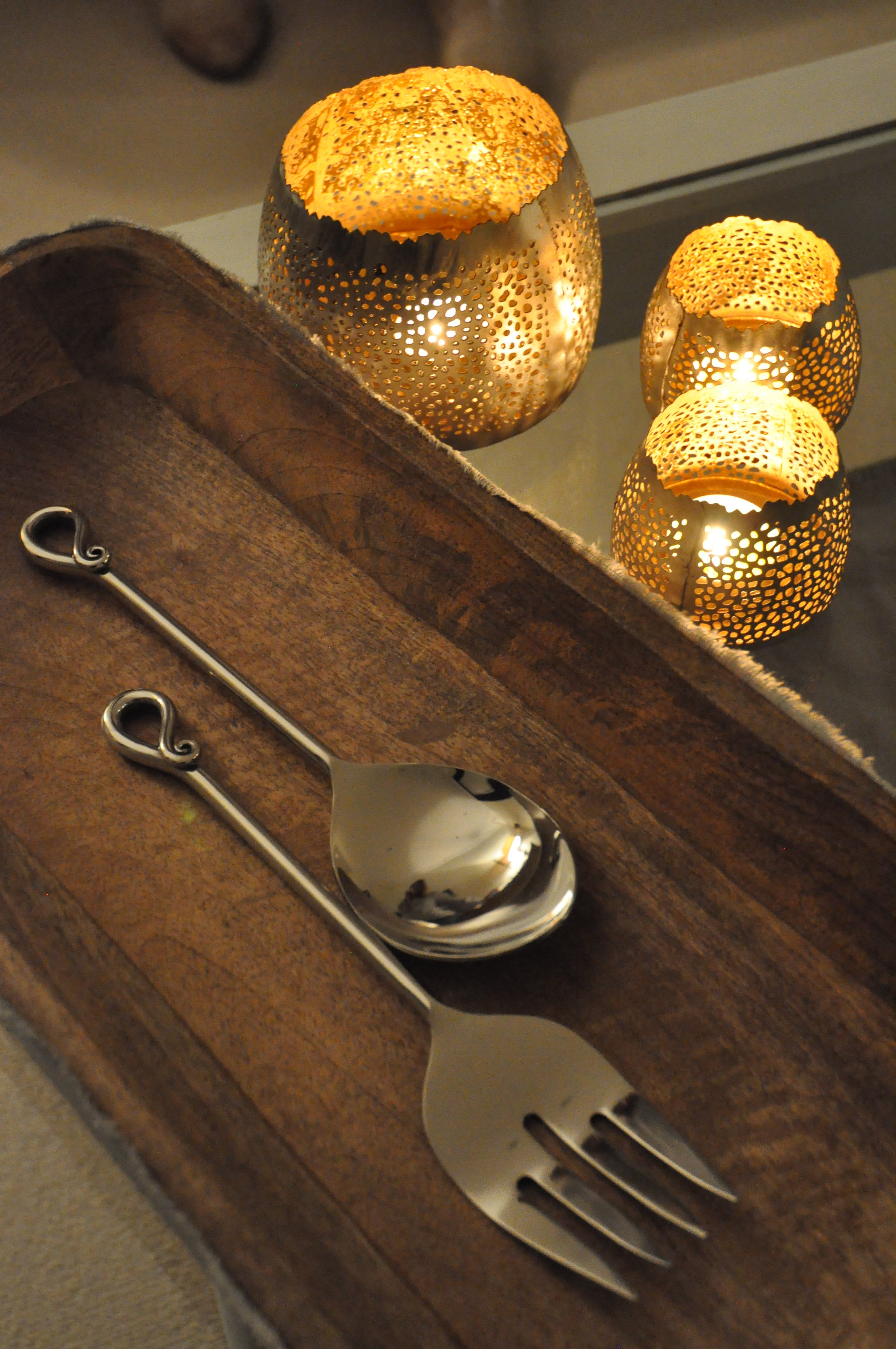Knotted Salad Servers - Fork and Spoon Set - The Fair Trader