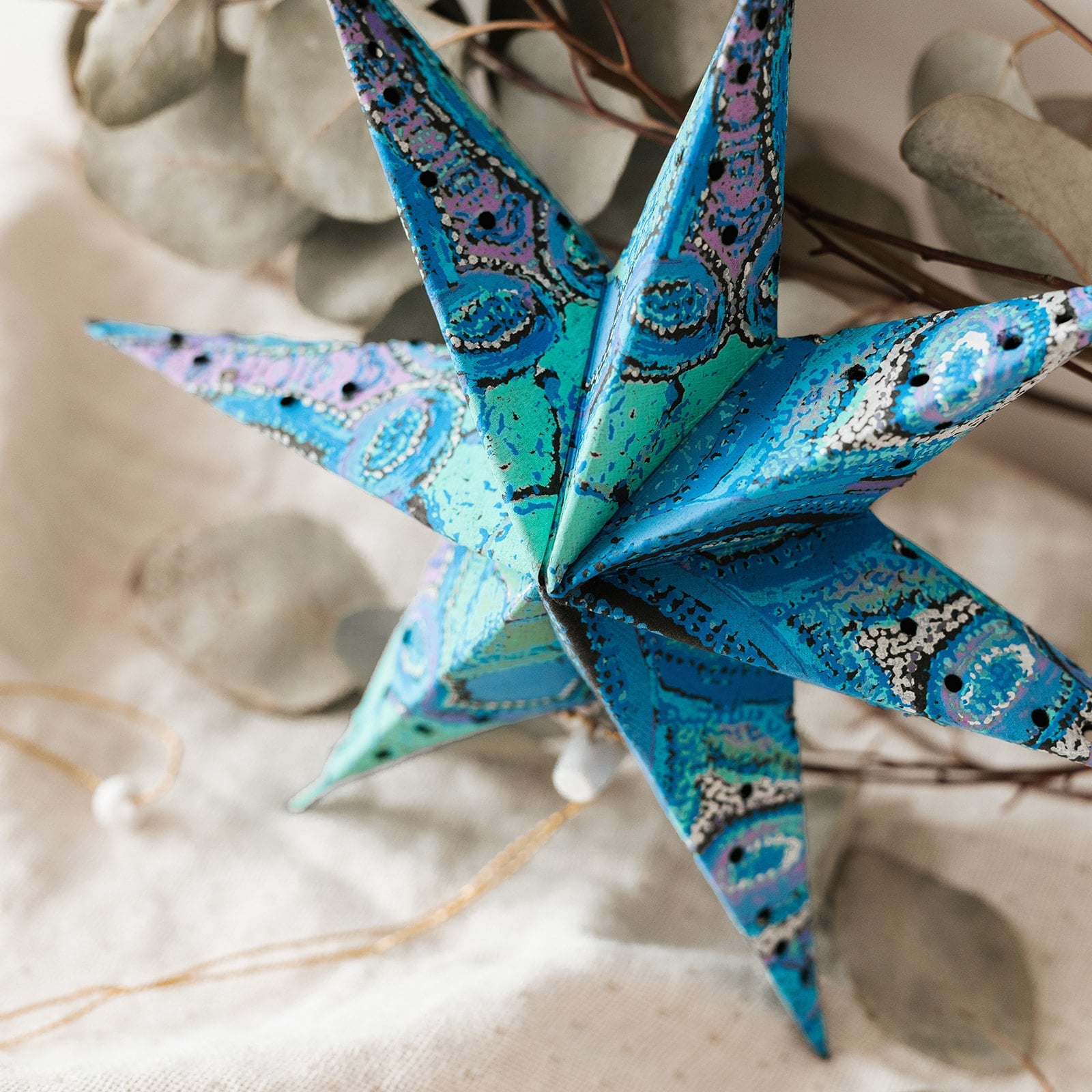 Indigenous Art Paper Star - Theo Hudson - The Fair Trader