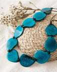 Tagua Petal Necklace - Turquoise - The Fair Trader