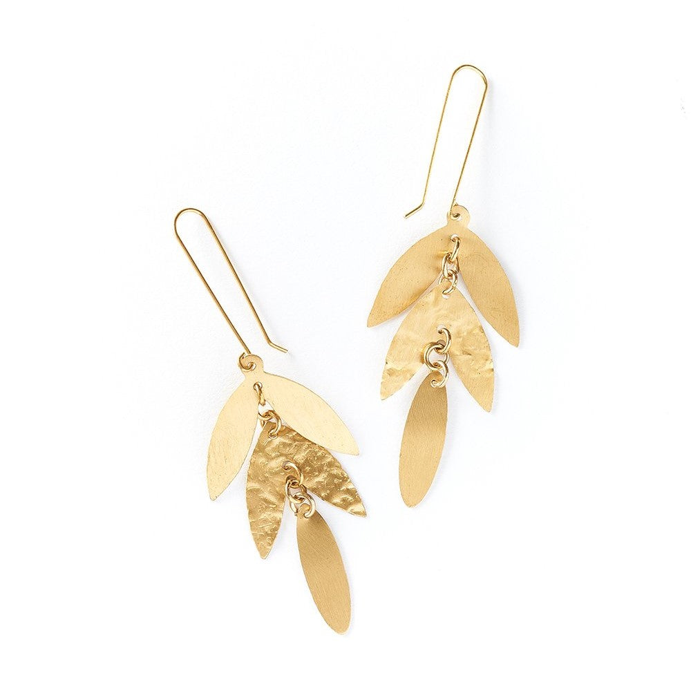 Chameli Earrings - Leaf Drop - The Fair Trader