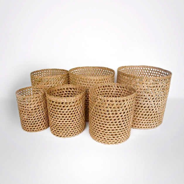 Open Weave Grass Baskets