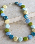 Kazuri Tombola Necklace - Mint 22" - The Fair Trader