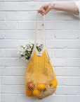 Organic Cotton String Shopping Bag - Long Handle