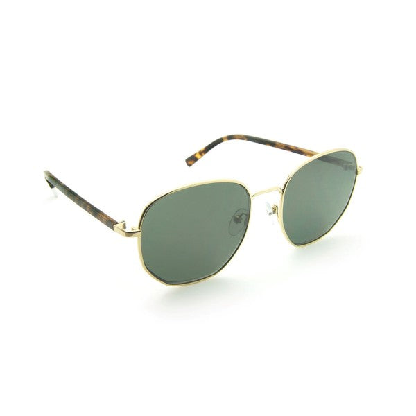 Rudo Aviator Sunglasses - Tortoiseshell Gold Angled