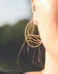 Walk on Water Hoop Earrings - Gold