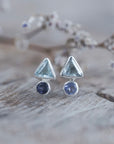 Aquamarine and Iolite Earrings