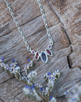 Purple Crown Necklace