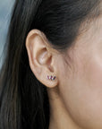 Garnet Wing Earrings