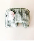 Organic Cotton Elephant Rattle - Teal - The Fair Trader