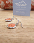 Mini Silver Hanging Earrings - Coral - The Fair Trader
