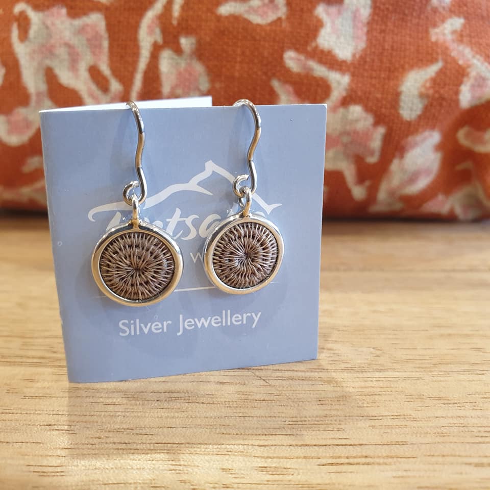 Mini Silver Hanging Earrings - Oyster - The Fair Trader