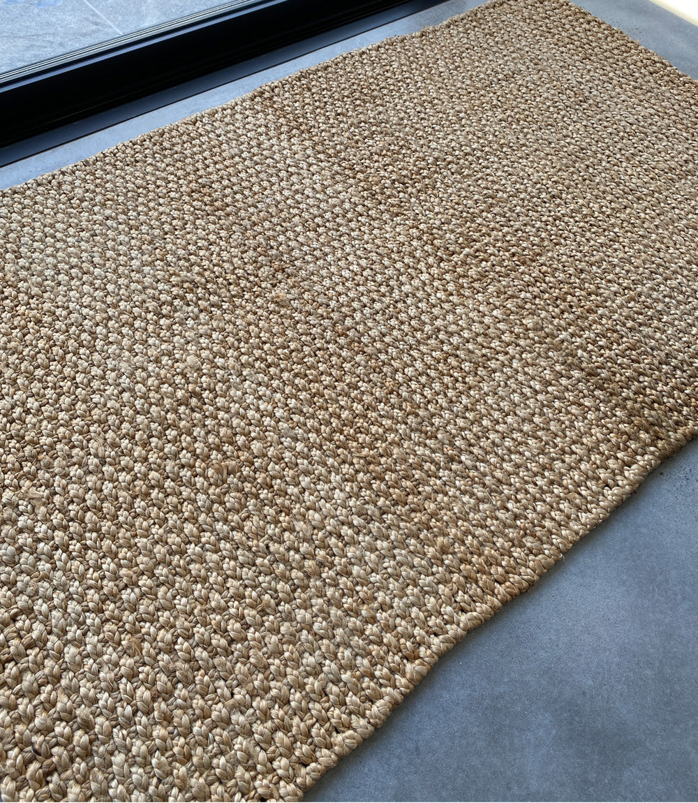 Jute Rug - Natural, Thick Weave 90x150cm