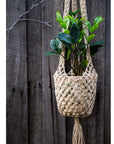 Josephine Macrame Pot Plant Hanger - 100cm Natural - The Fair Trader