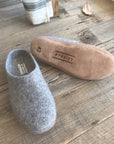 Low Back Natural Slippers - Grey - The Fair Trader