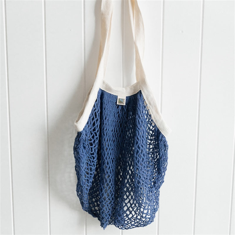 Organic Cotton String Shopping Bag - Long Handle - The Fair Trader