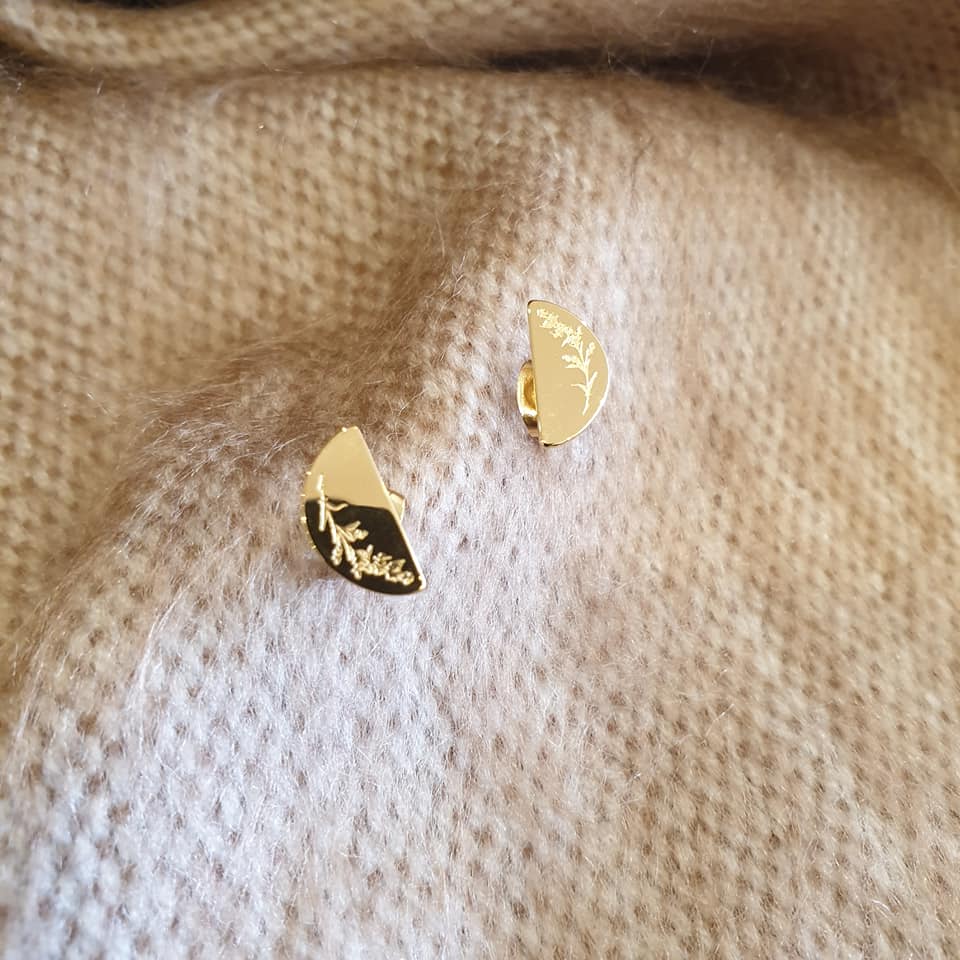 Faith Like a Mustard Seed Stud Earrings - Gold - The Fair Trader