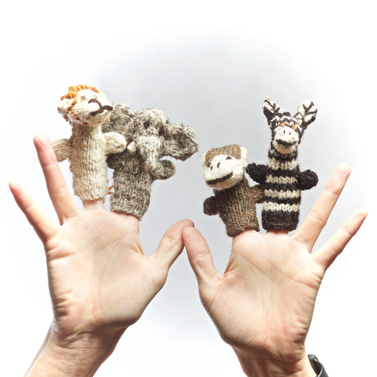 Savannah Animals Finger Puppets - Set of 3 only