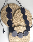 Tagua Petal Necklace - Eggplant Purple