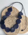 Tagua Petal Necklace - Eggplant Purple